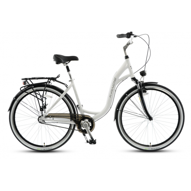 Mestský retro bicykel 28" Kands Venice biely 3-rýchlostný hliníkový 17" 2021